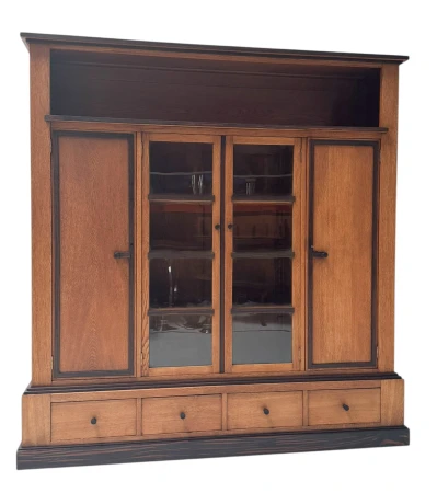 Art Deco Modernist Four-Door Bookcase, 1920s